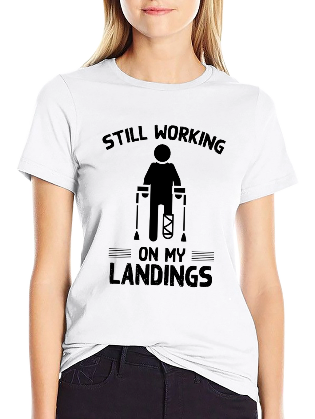 Still Working On My Landings Funny Injury T-Shirt