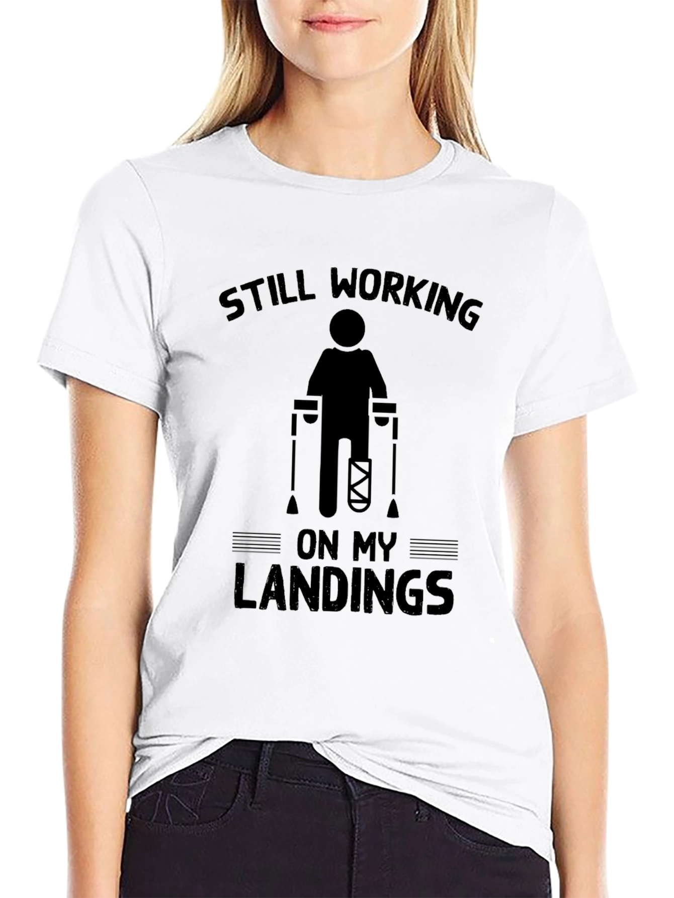Still Working On My Landings Funny Injury T-Shirt