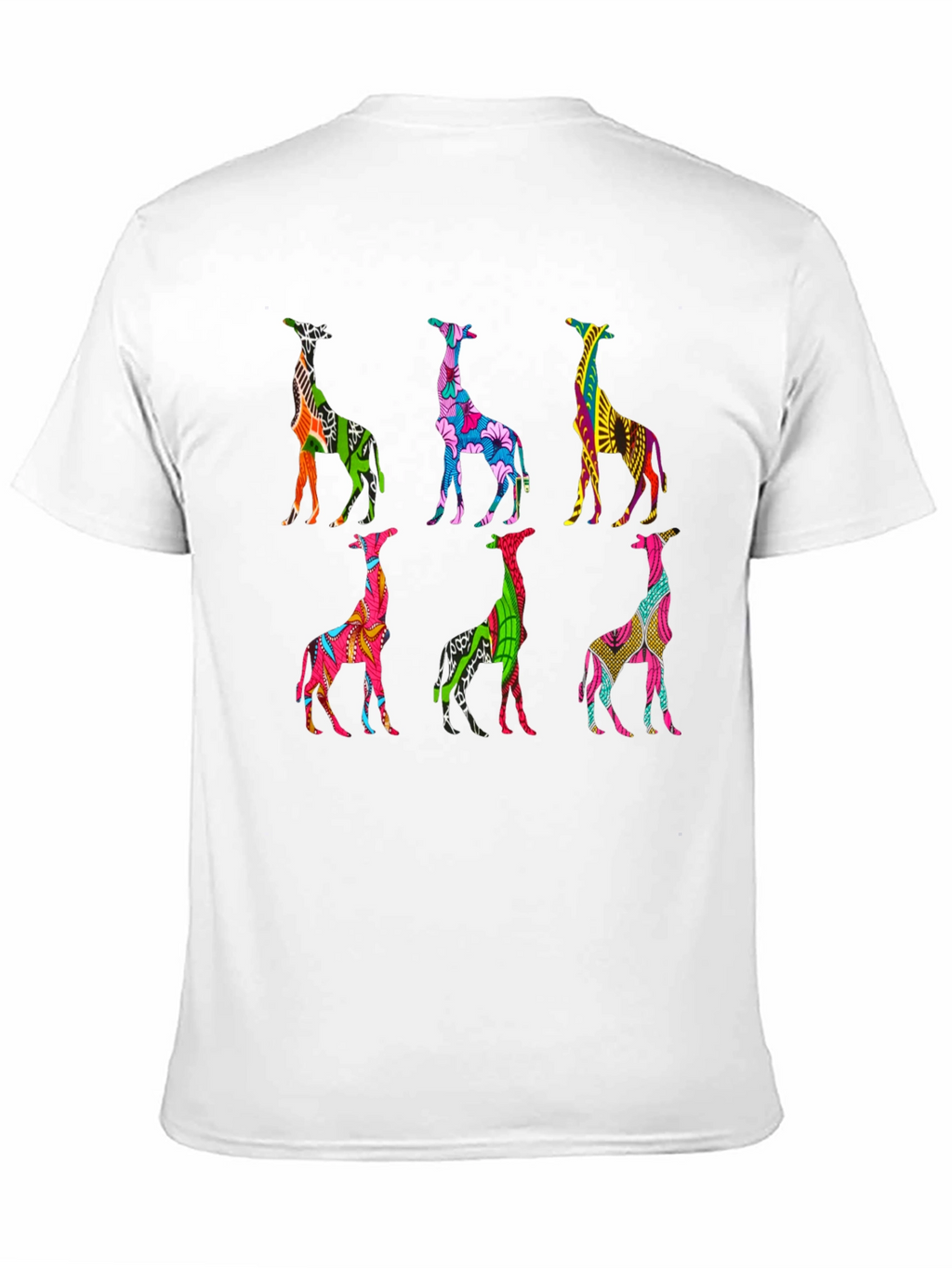 Vibrant Giraffe Pattern T-Shirt