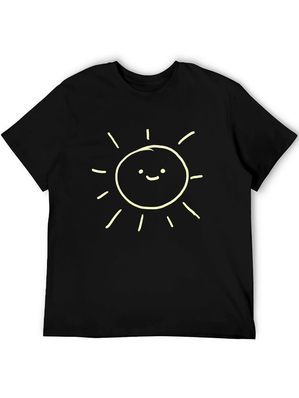 Happy Sunshine Graphic Tee - Classic Black Cotton T-Shirt