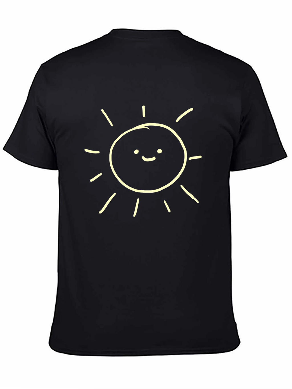 Happy Sunshine Graphic Tee - Classic Black Cotton T-Shirt