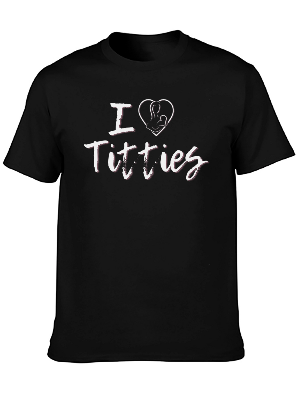I Heart Titties Funny Breastfeeding Graphic Tee