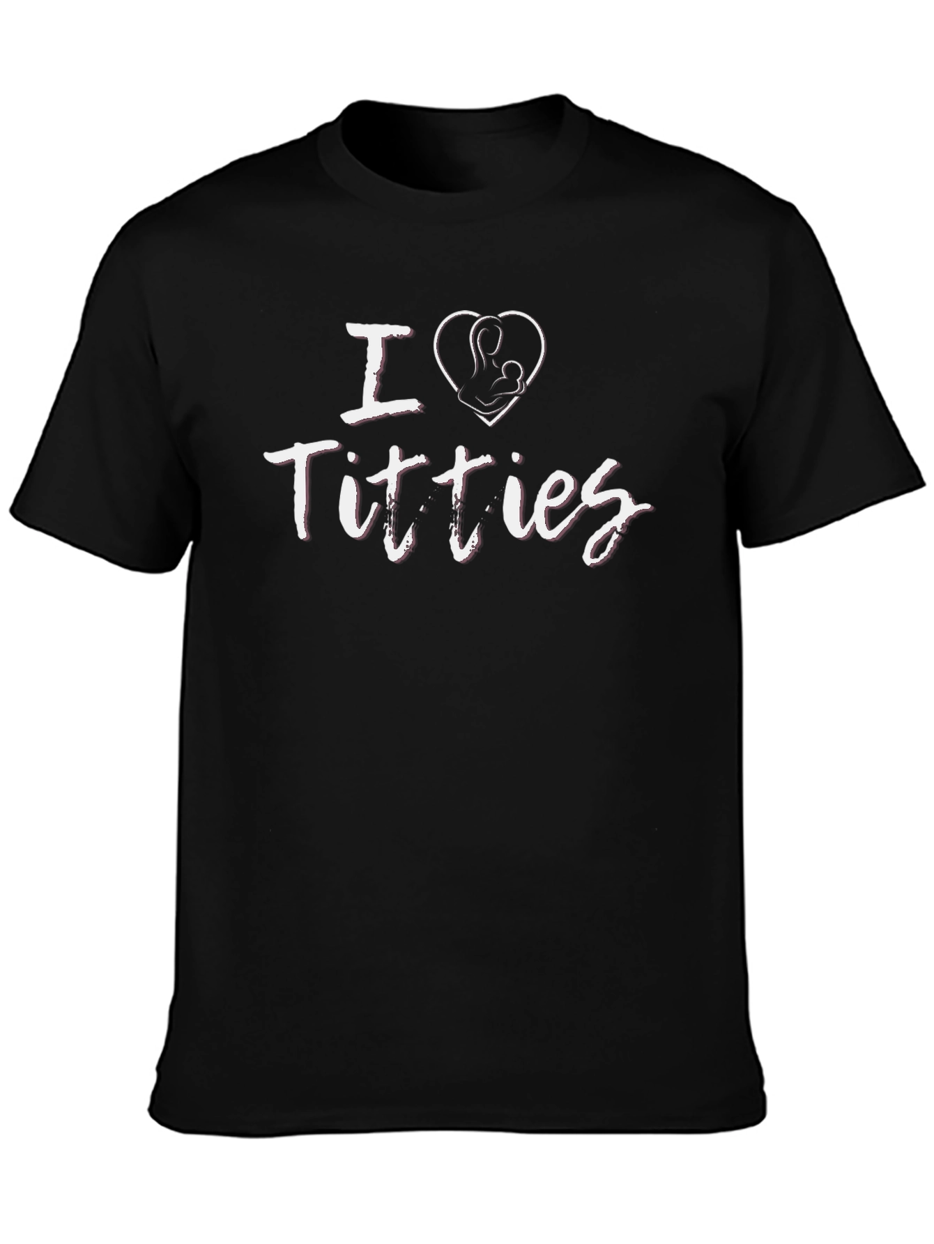 I Heart Titties Funny Breastfeeding Graphic Tee