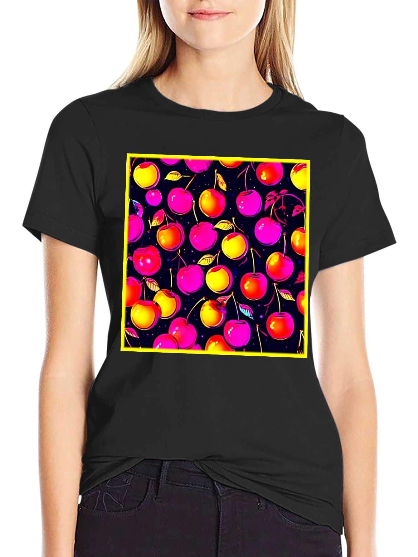 Cherry Bomb T-Shirt - Bold Fruit Pattern