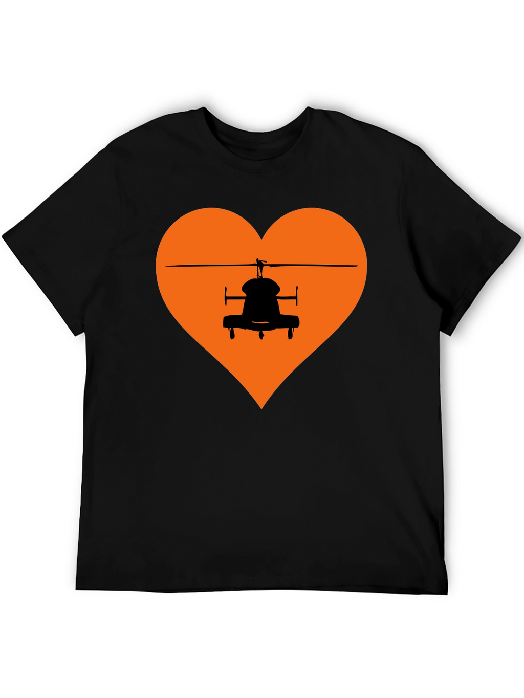 Helicopter Heart Graphic Tee - Black T-Shirt