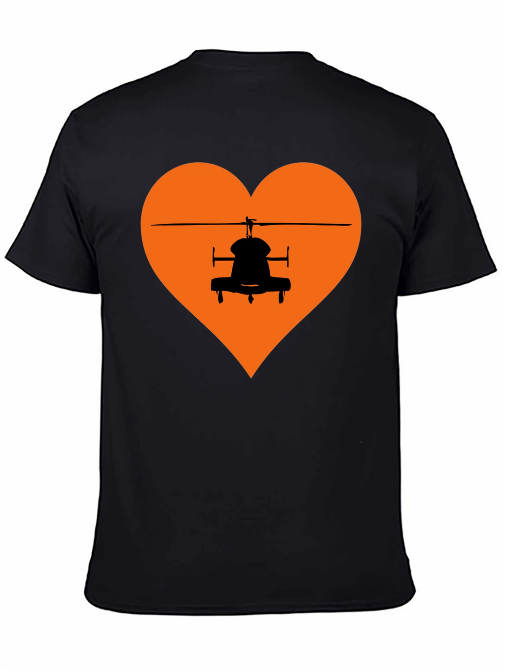 Helicopter Heart Graphic Tee - Black T-Shirt