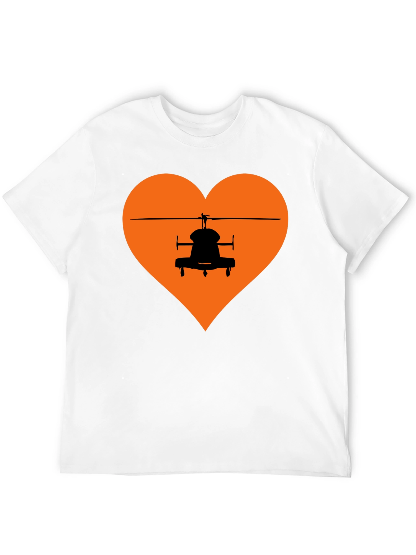 Helicopter Heart Graphic Tee - Black T-Shirt