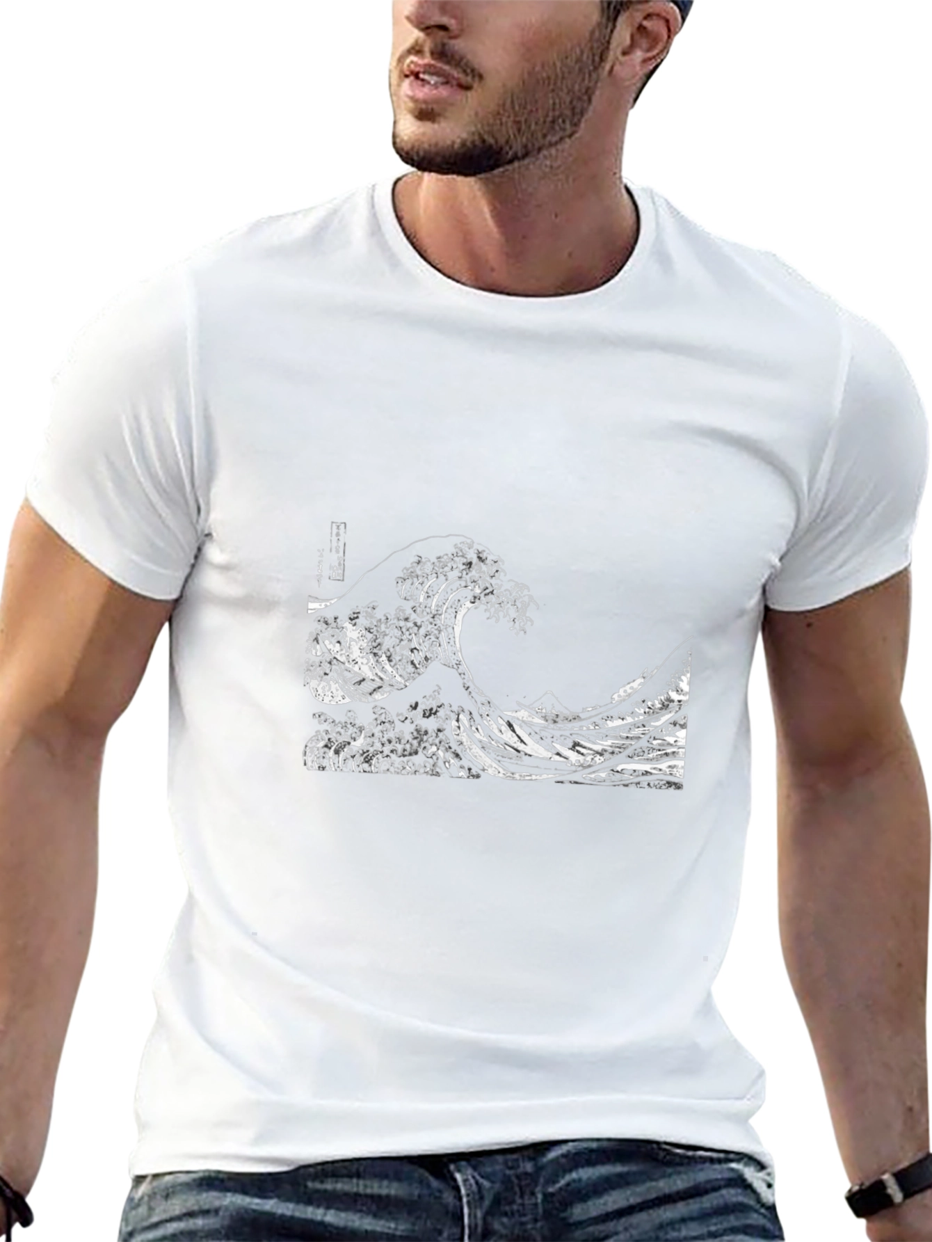 Great Wave Graphic Tee - Black