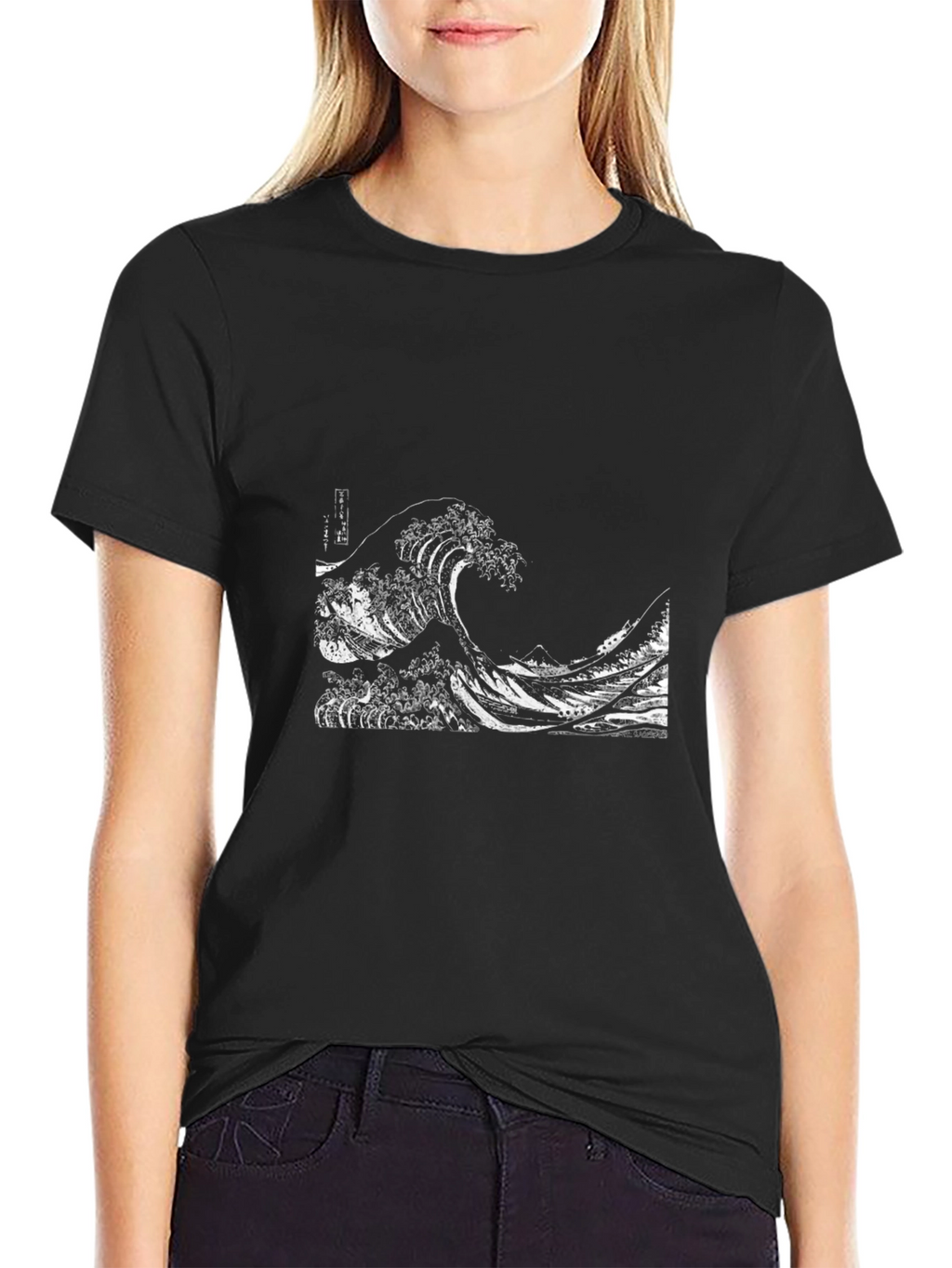 Great Wave Graphic Tee - Black
