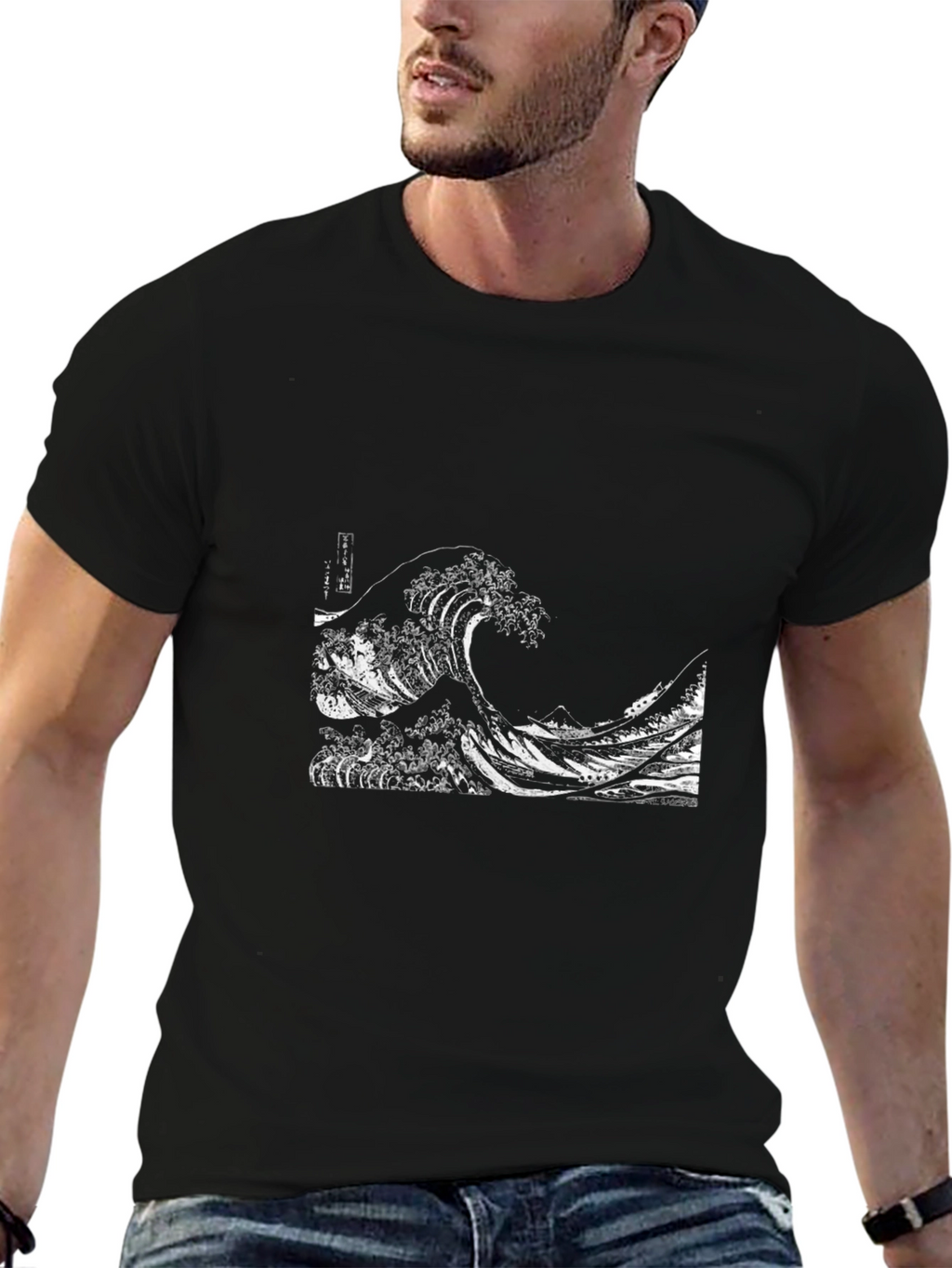 Great Wave Graphic Tee - Black