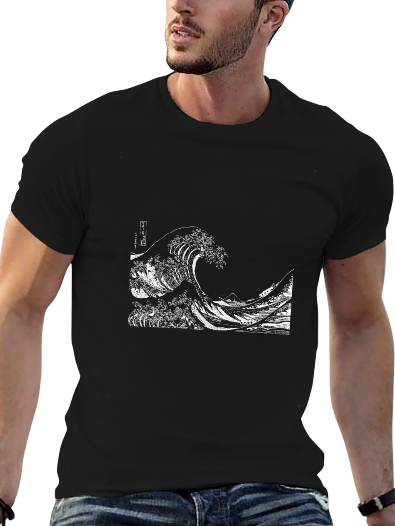 Great Wave Graphic Tee - Black