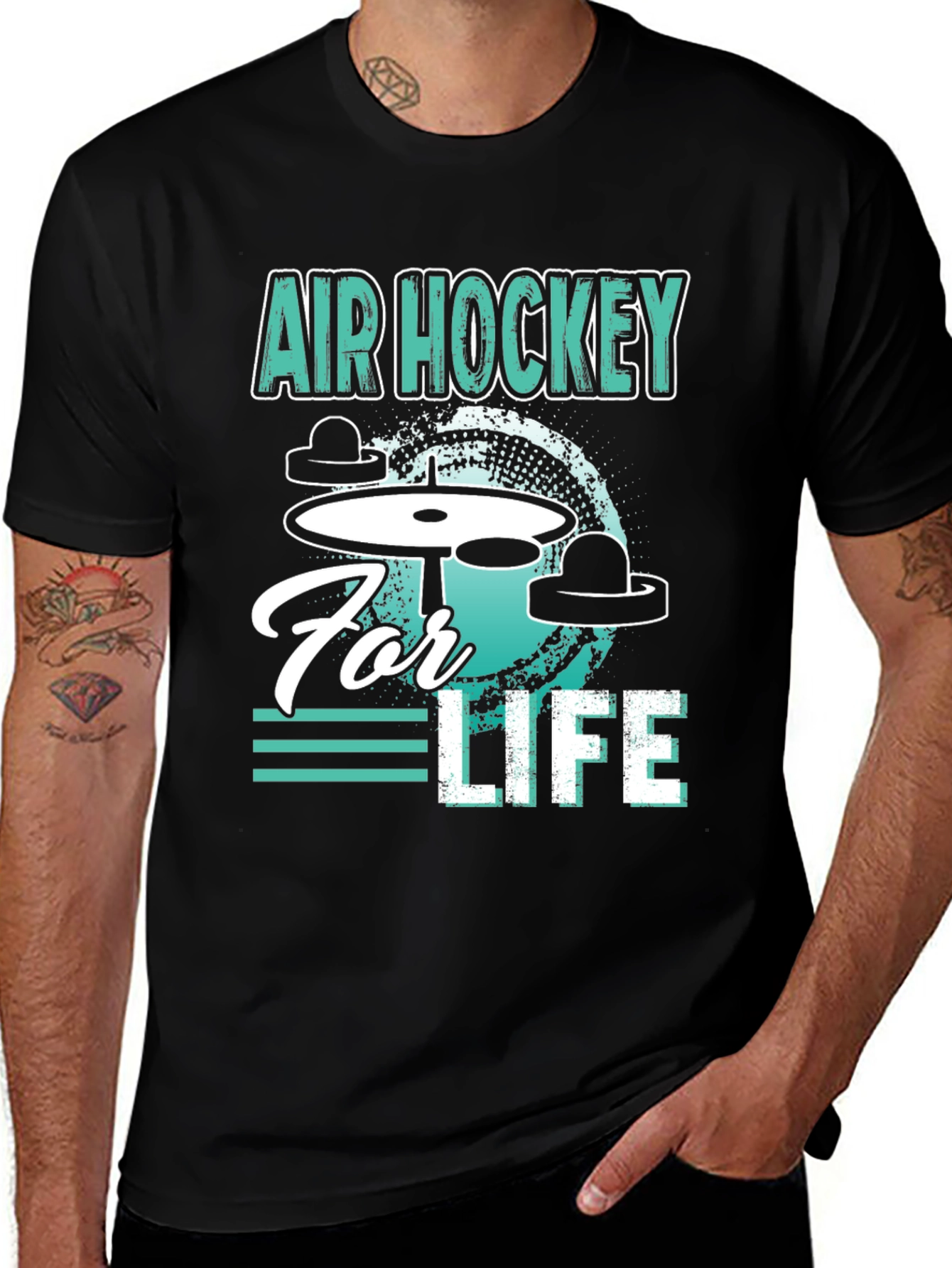 Air Hockey for Life Graphic Tee
