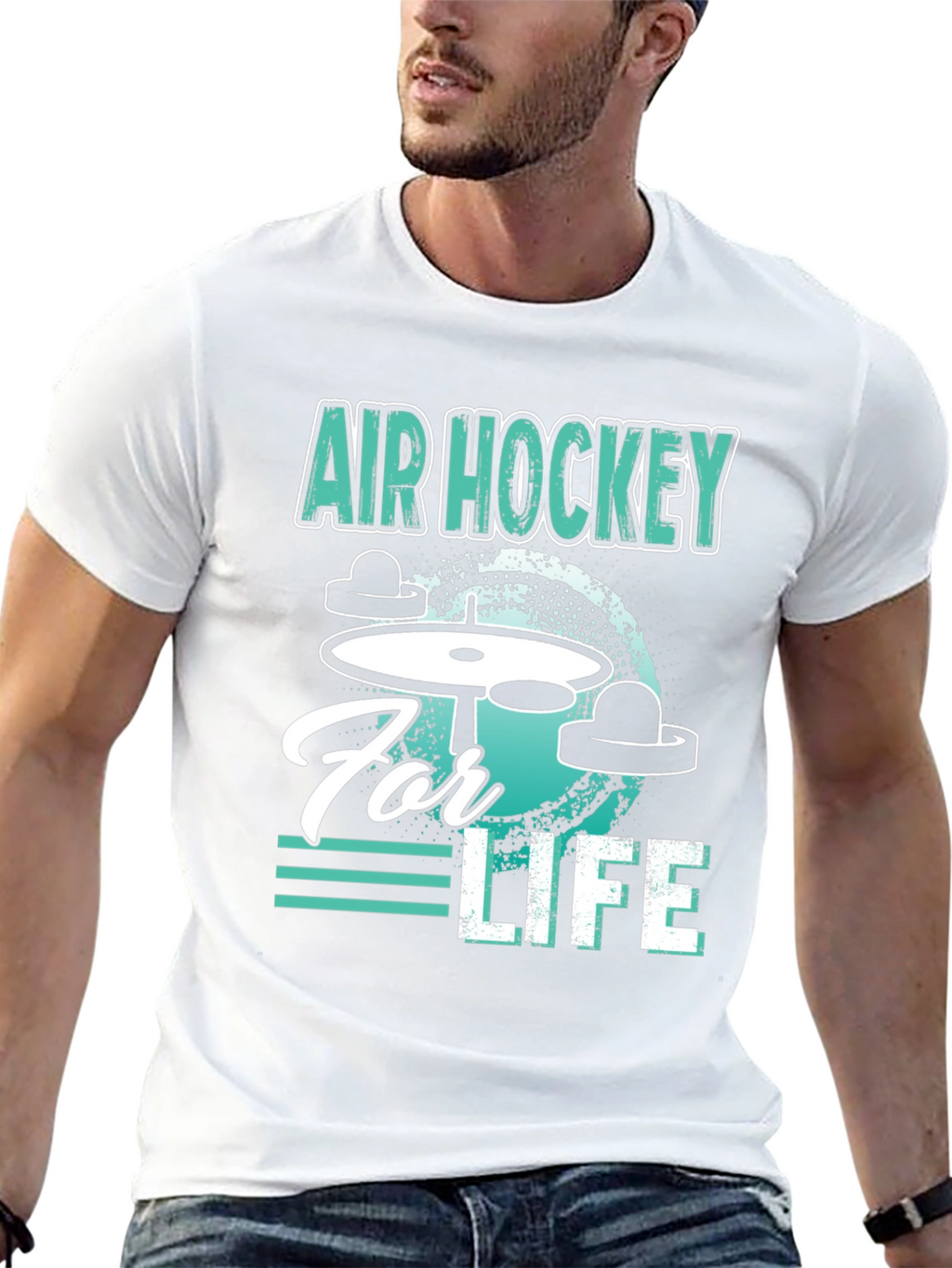 Air Hockey for Life Graphic Tee