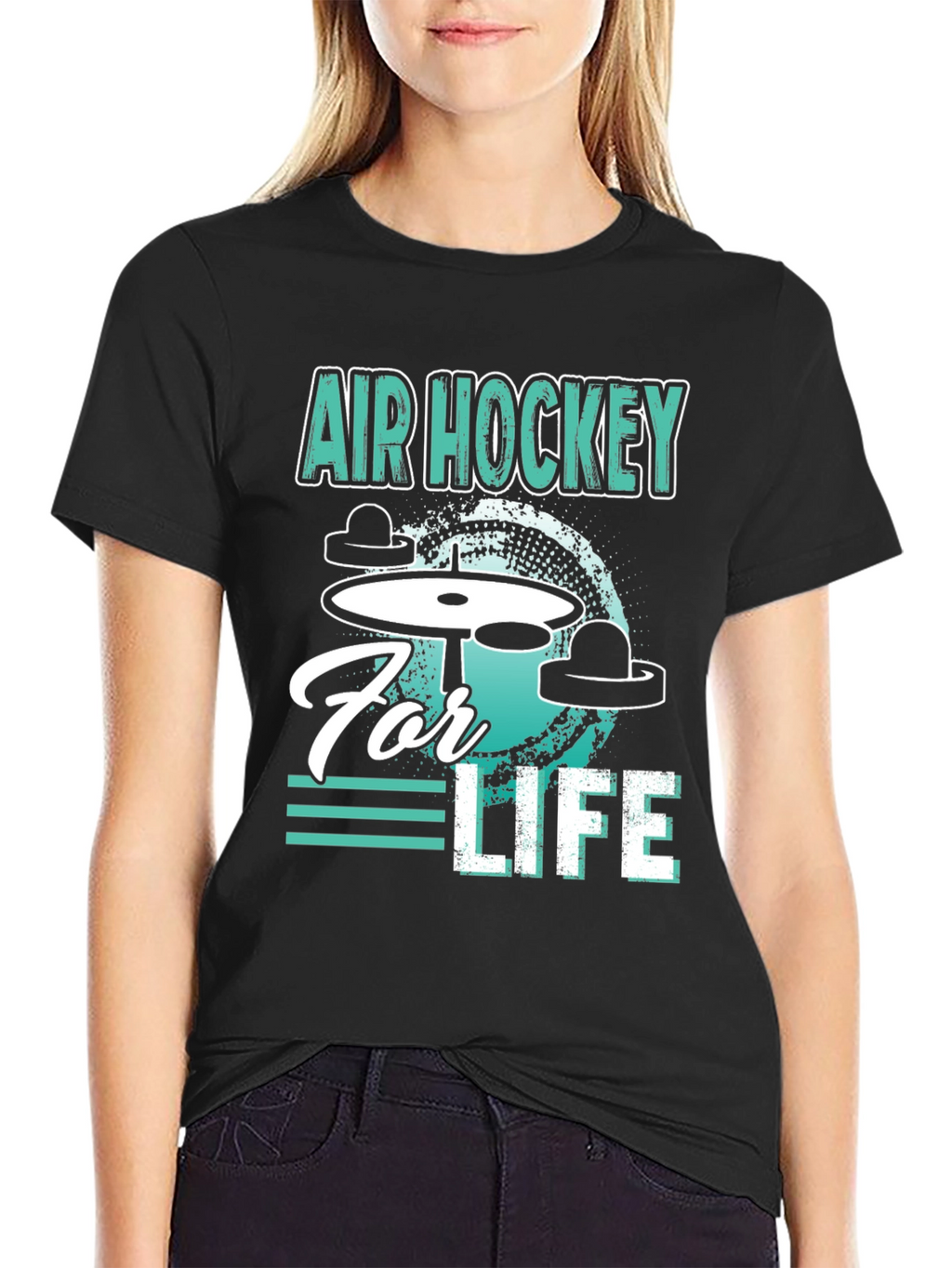 Air Hockey for Life Graphic Tee