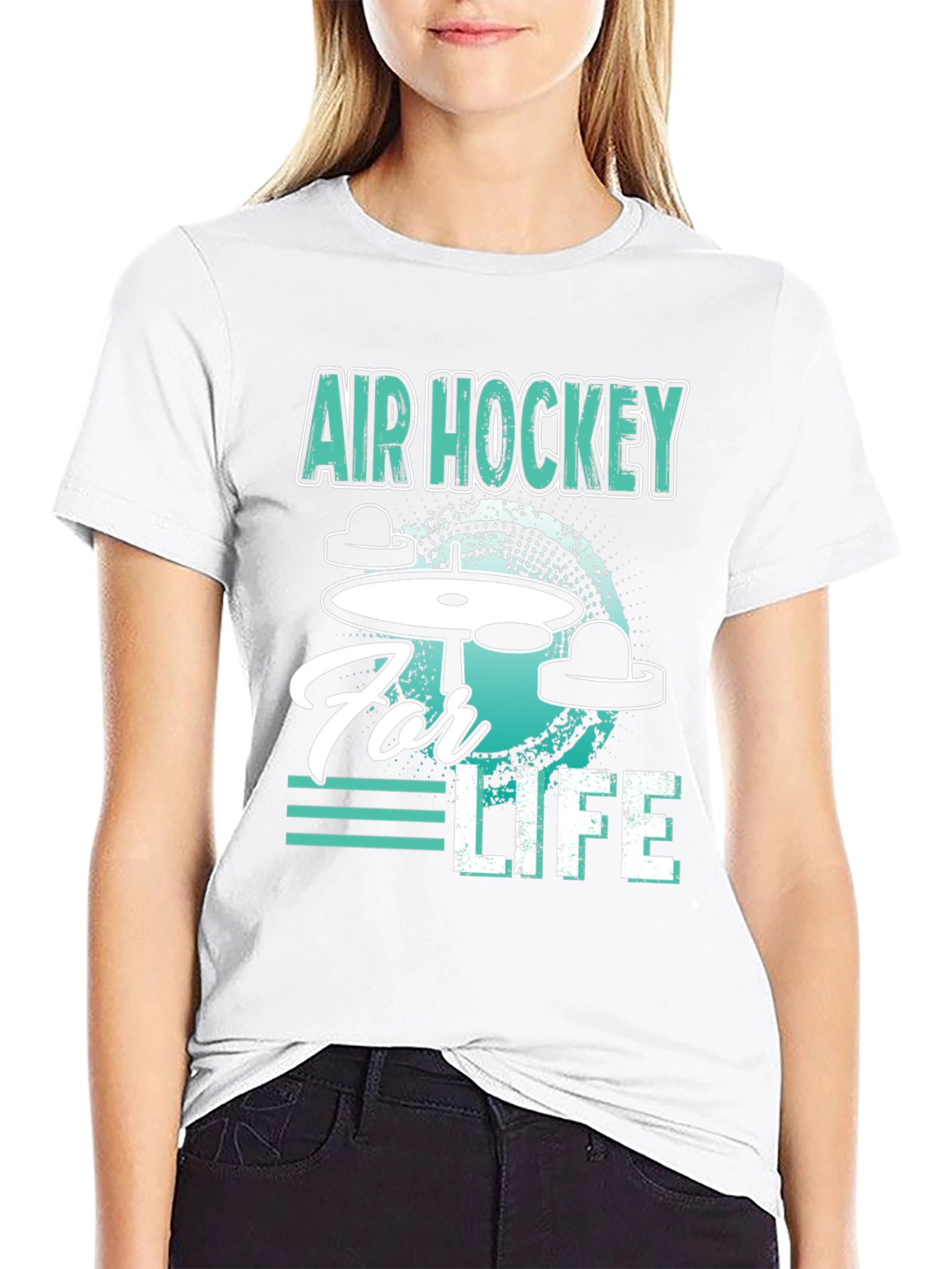 Air Hockey for Life Graphic Tee