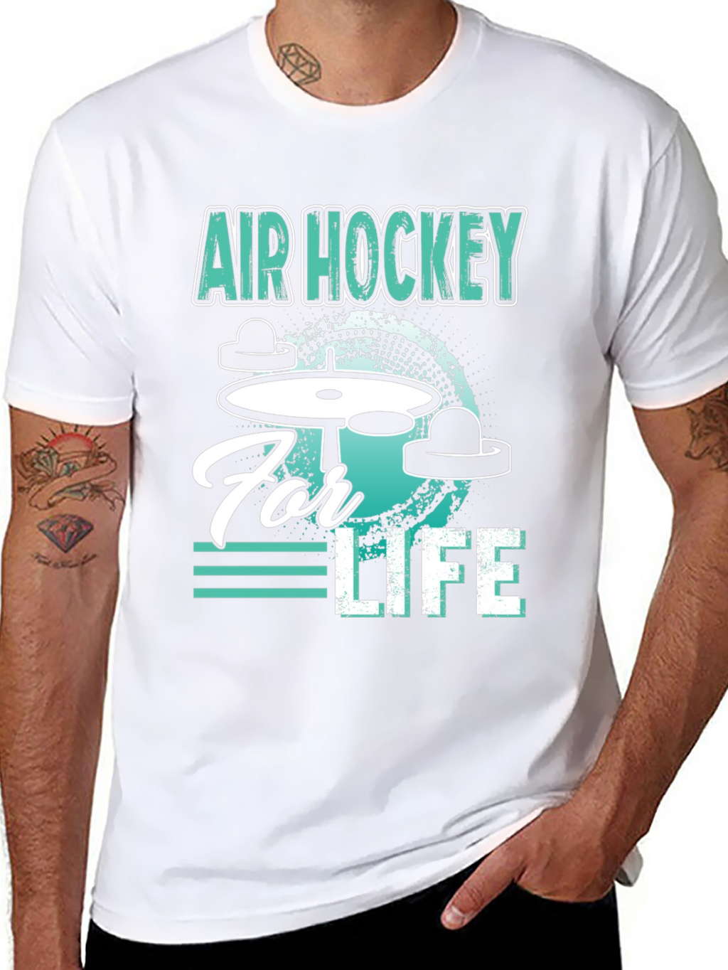 Air Hockey for Life Graphic Tee
