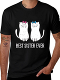 Best Sister Ever Cat T-Shirt