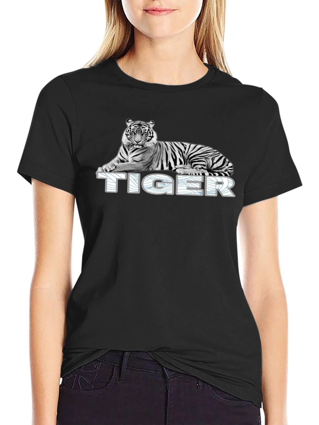 Tiger Graphic T-Shirt - Black Animal Tee
