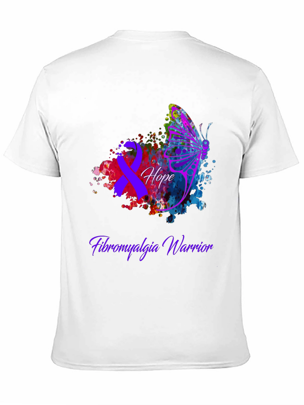 Fibromyalgia Warrior Hope Butterfly T-Shirt