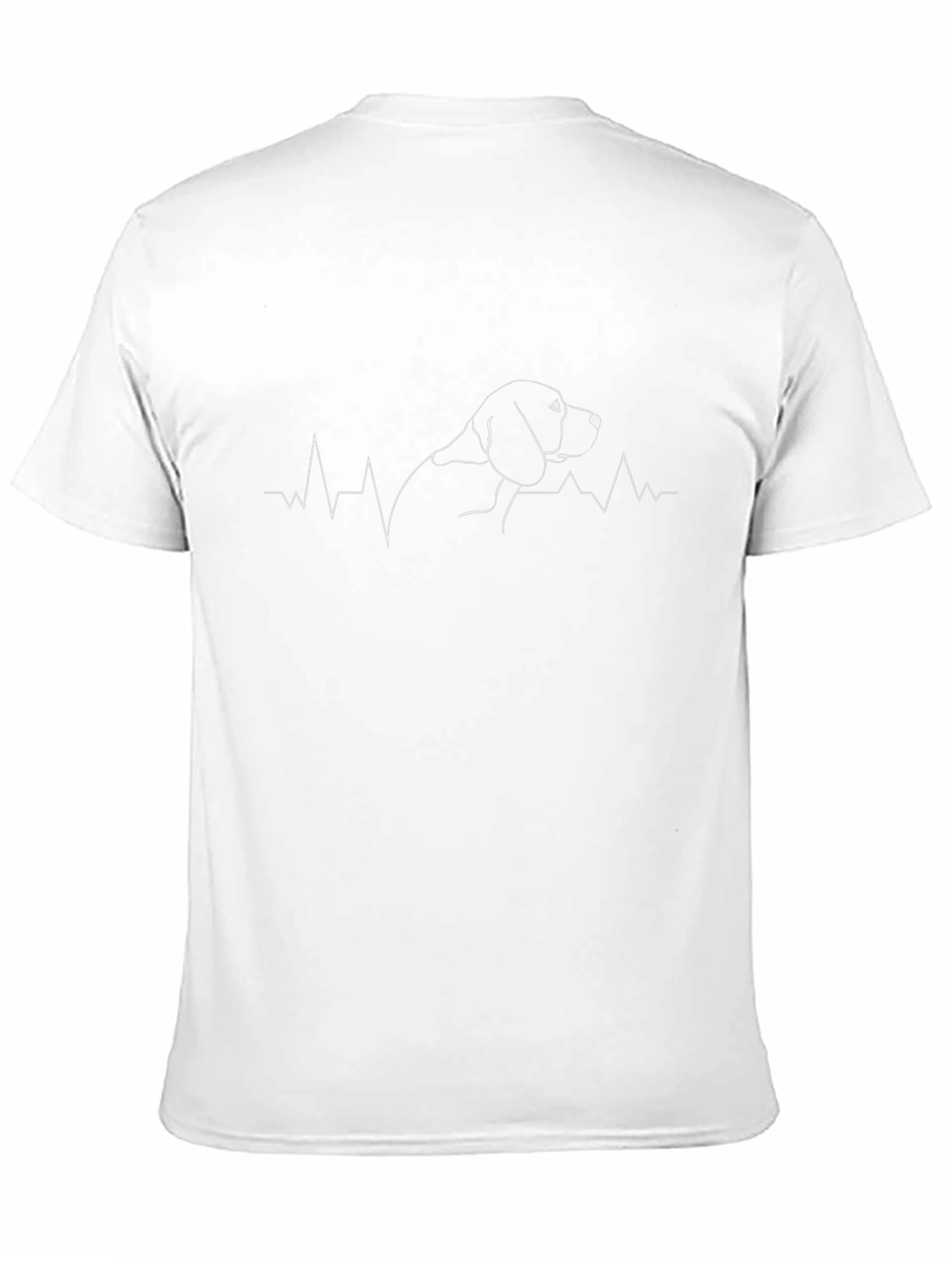Dog Heartbeat T-Shirt - Black Casual Tee