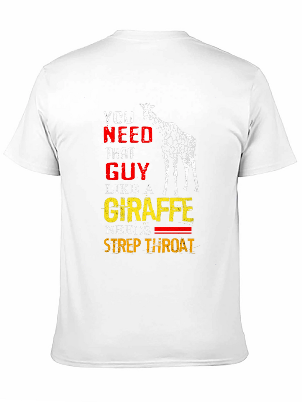 Funny Giraffe Strep Throat Graphic T-Shirt