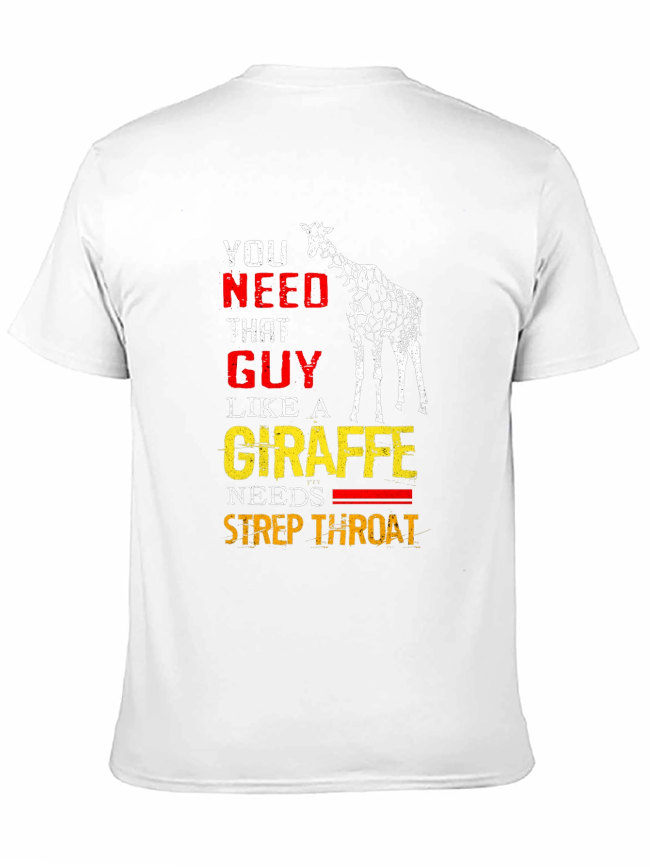 Funny Giraffe Strep Throat Graphic T-Shirt
