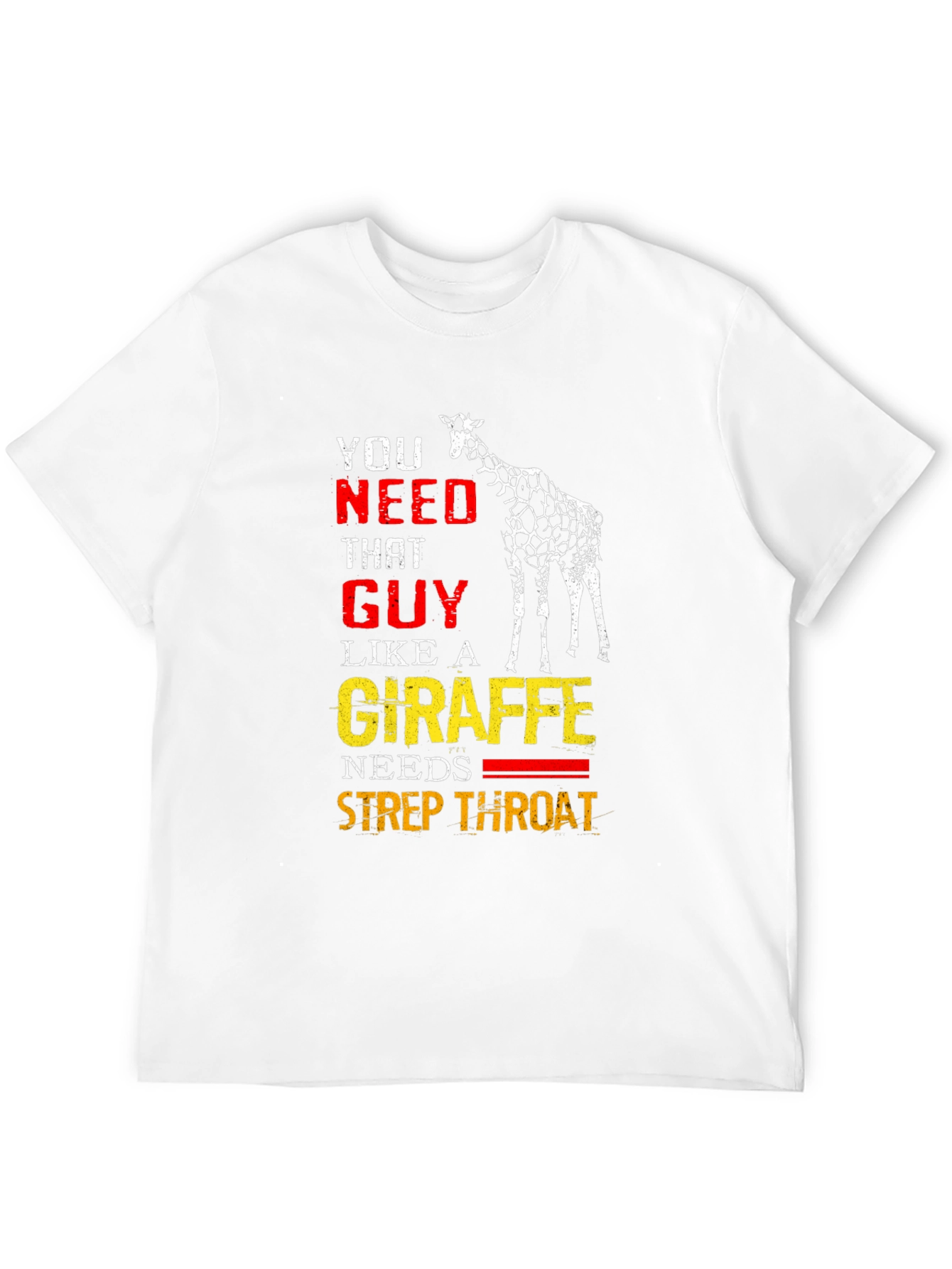 Funny Giraffe Strep Throat Graphic T-Shirt
