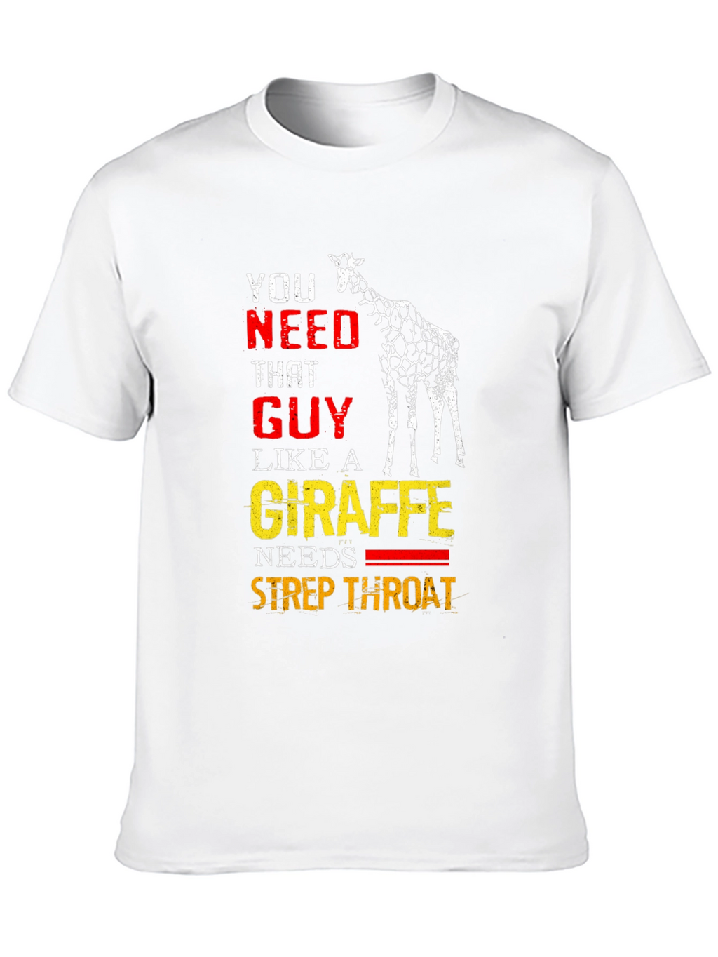 Funny Giraffe Strep Throat Graphic T-Shirt