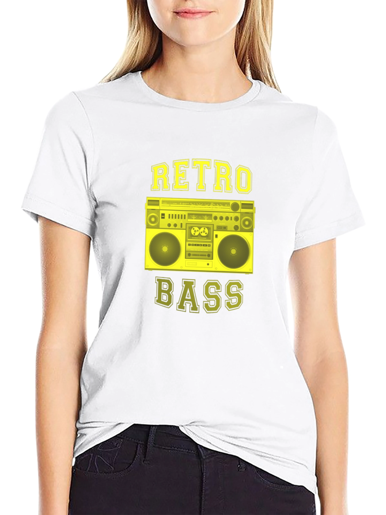 Retro Bass Graphic T-Shirt - Black