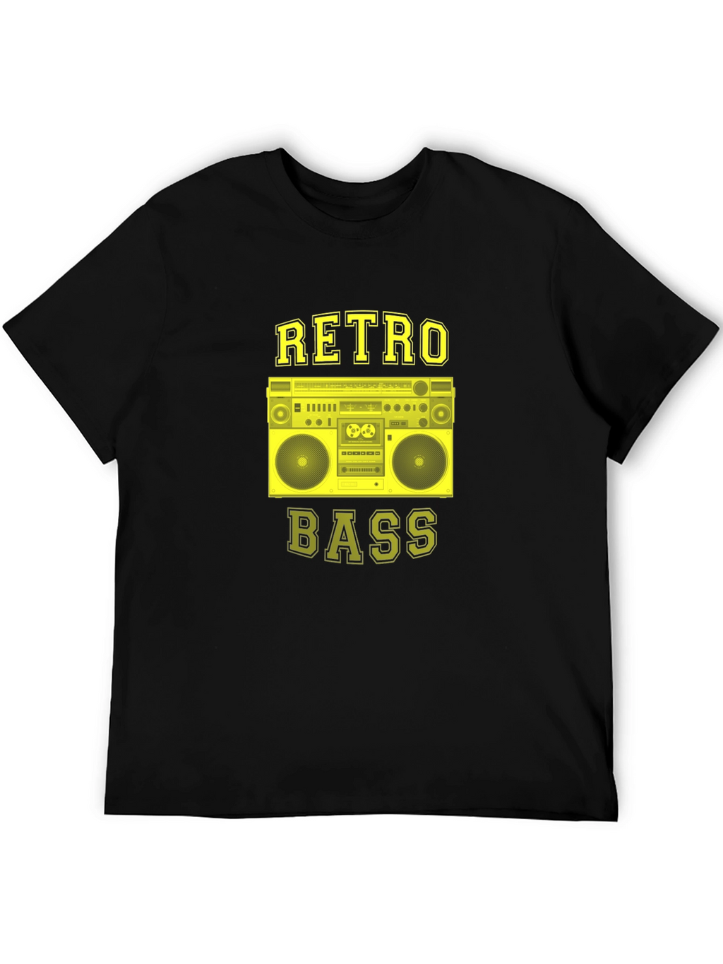 Retro Bass Graphic T-Shirt - Black