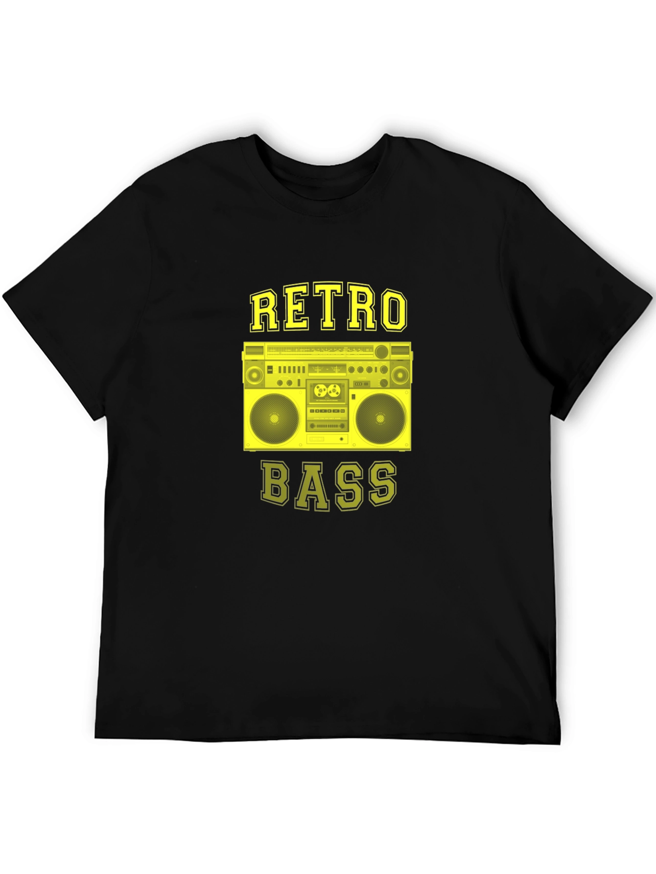 Retro Bass Graphic T-Shirt - Black