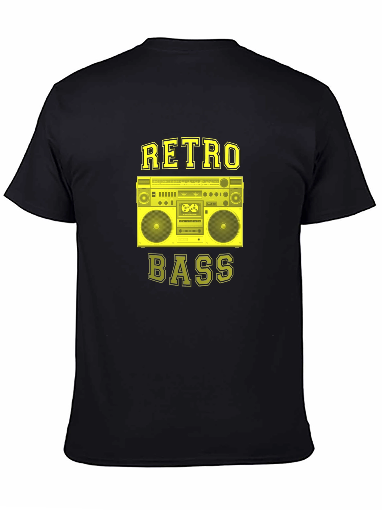Retro Bass Graphic T-Shirt - Black