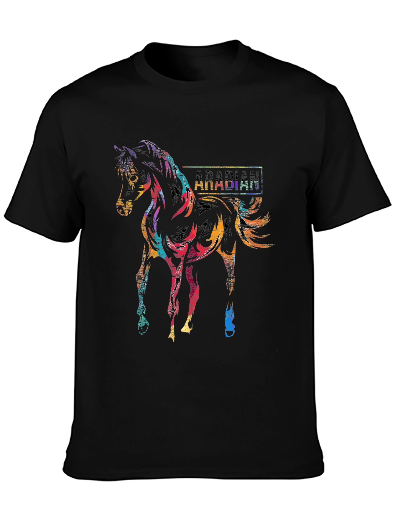 Arabian Horse Colorful Graphic T-Shirt