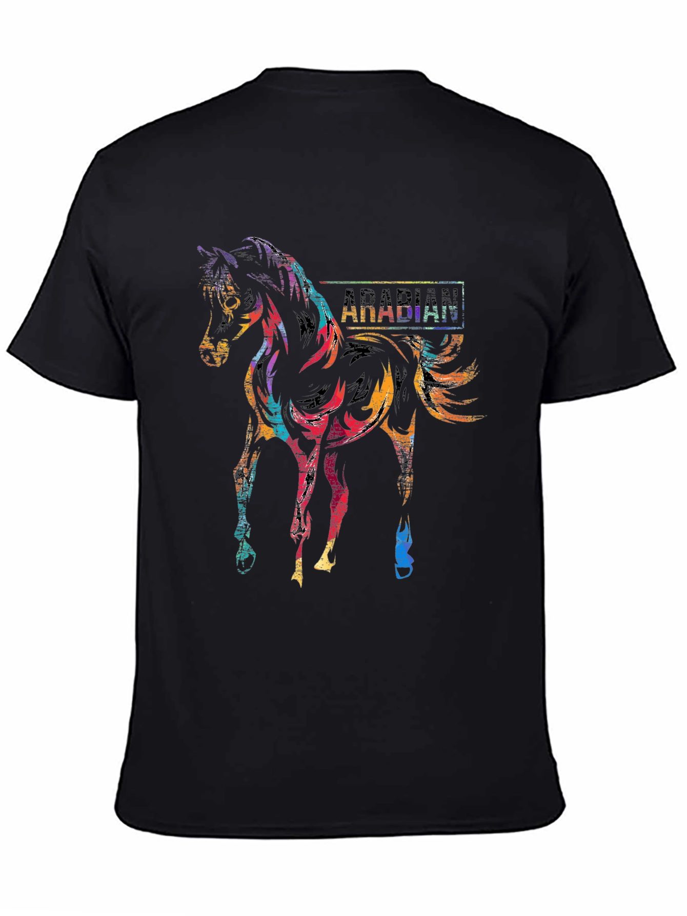 Arabian Horse Colorful Graphic T-Shirt
