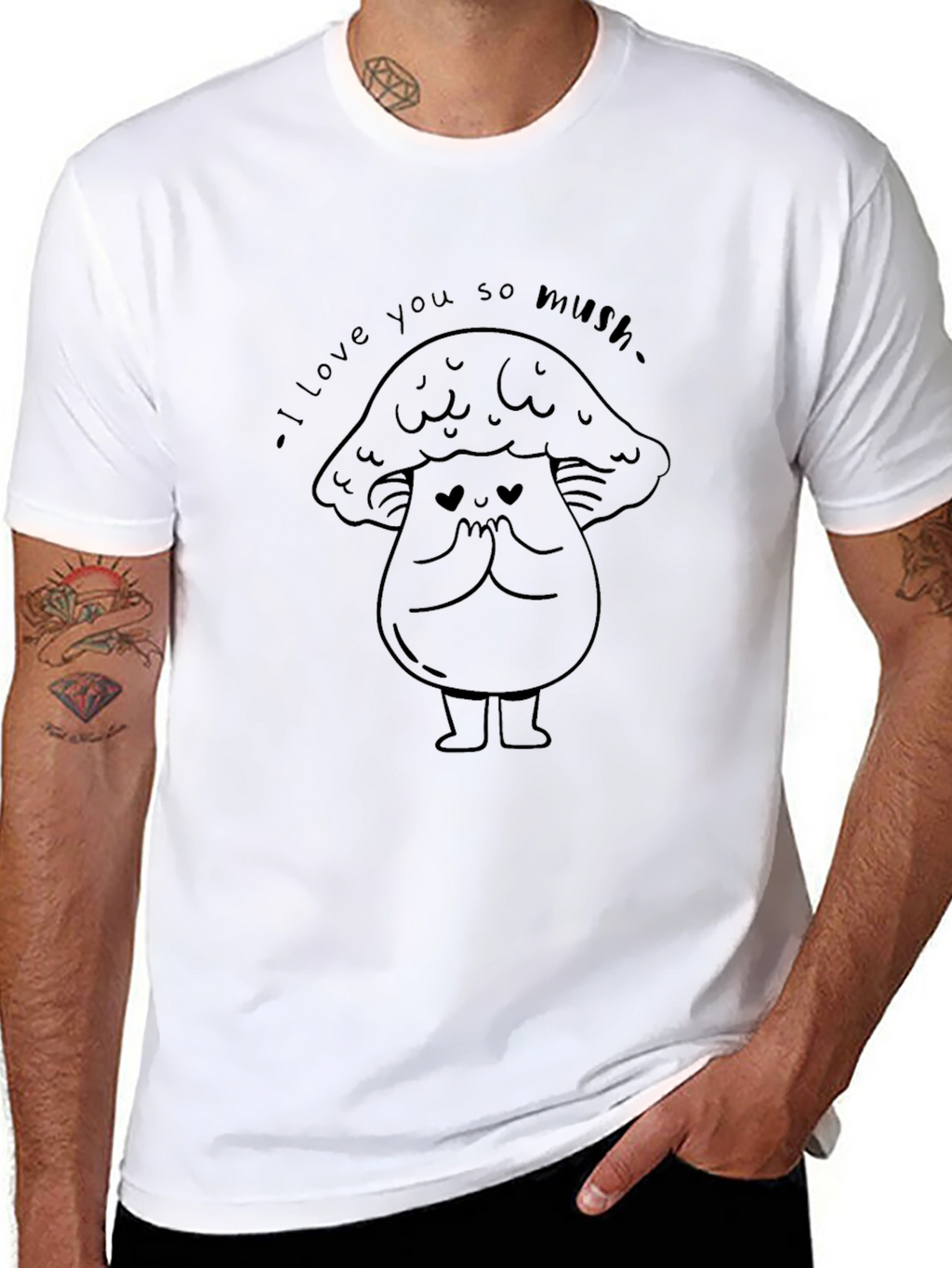 I Love You So Mush T-Shirt - Black
