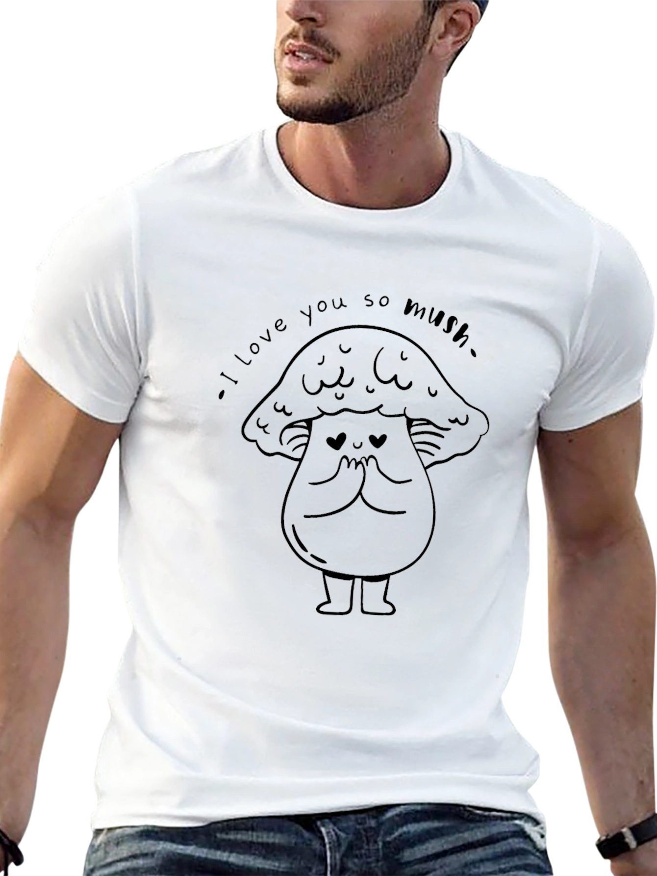 I Love You So Mush T-Shirt - Black