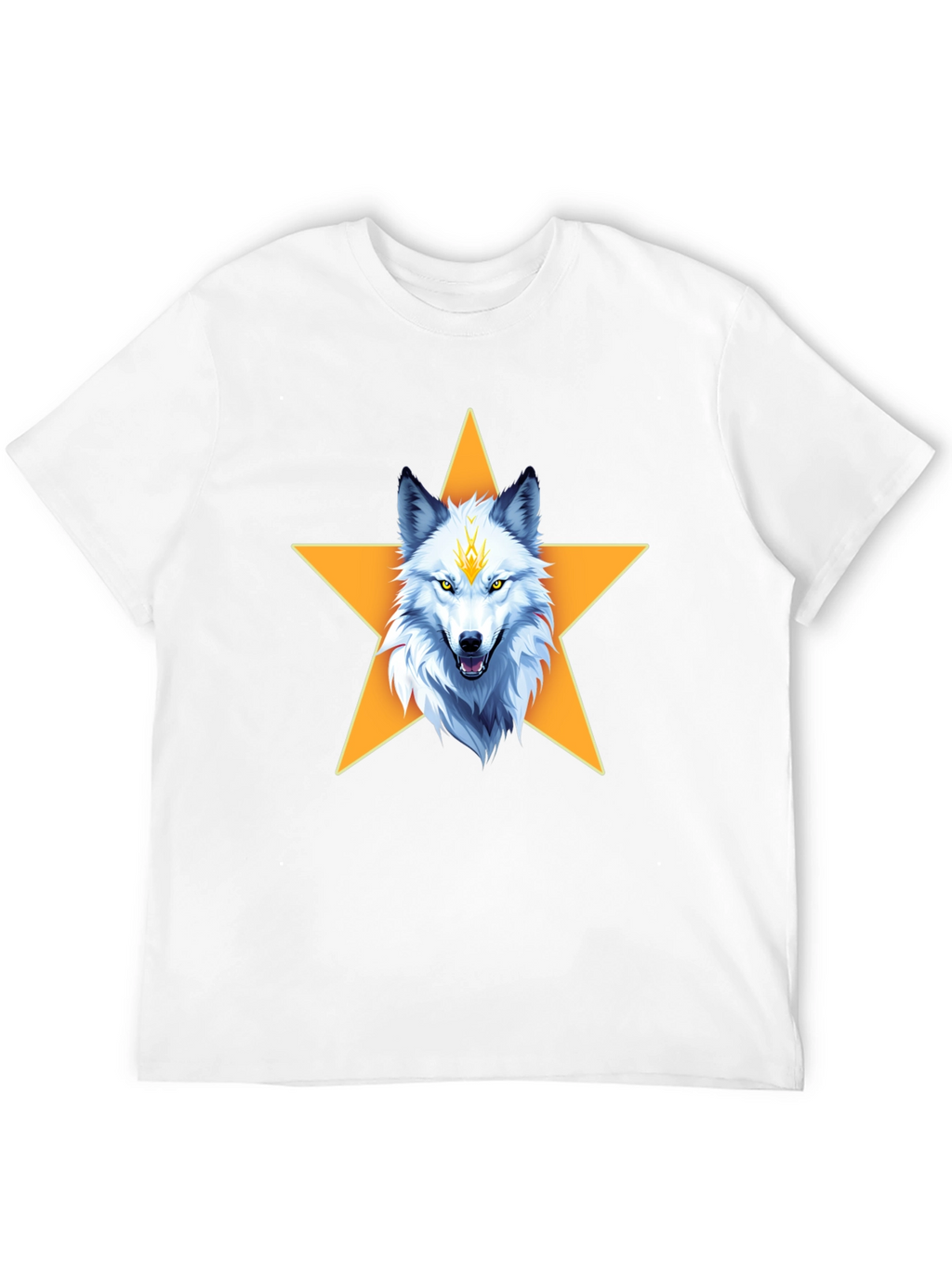 Wolf Star Graphic T-Shirt - Black