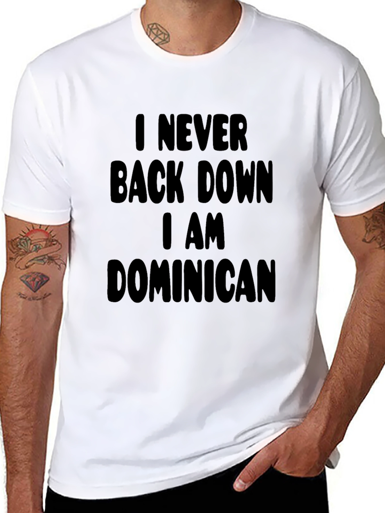 Dominican Pride Graphic T-Shirt - Never Back Down