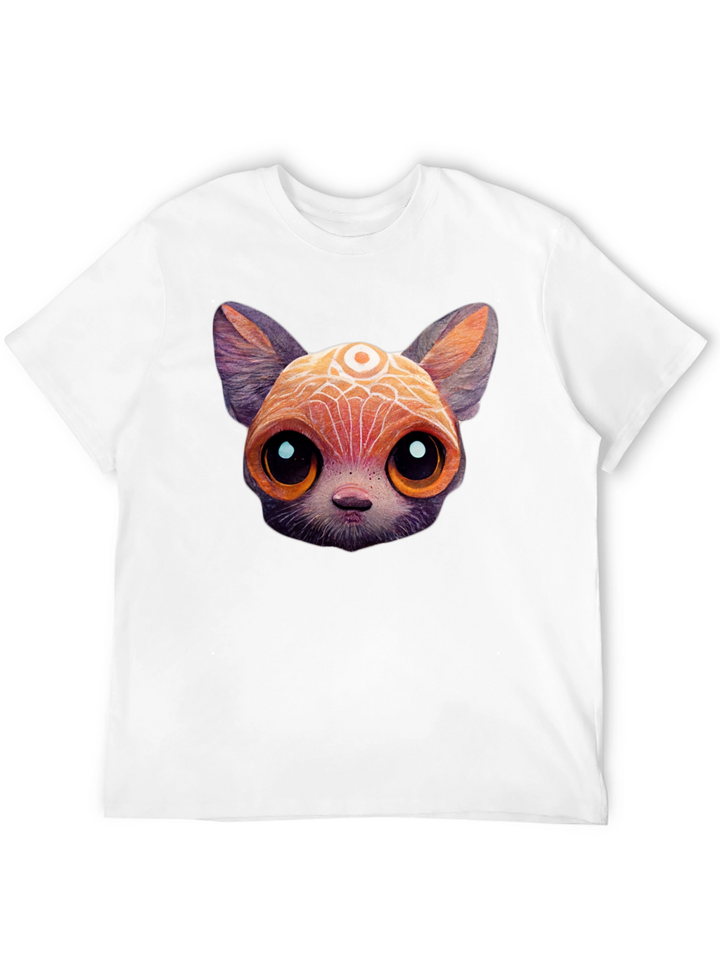 Cute Cartoon Cat T-Shirt - Unisex Black Tee