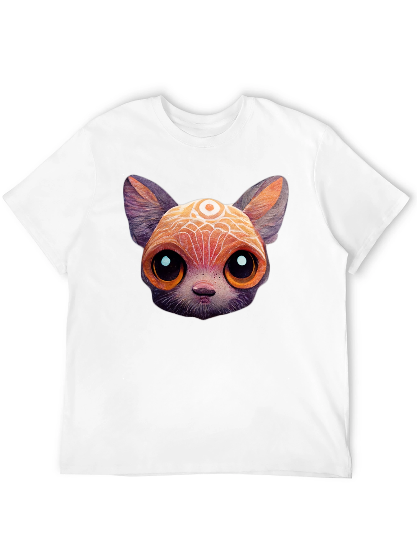 Cute Cartoon Cat T-Shirt - Unisex Black Tee