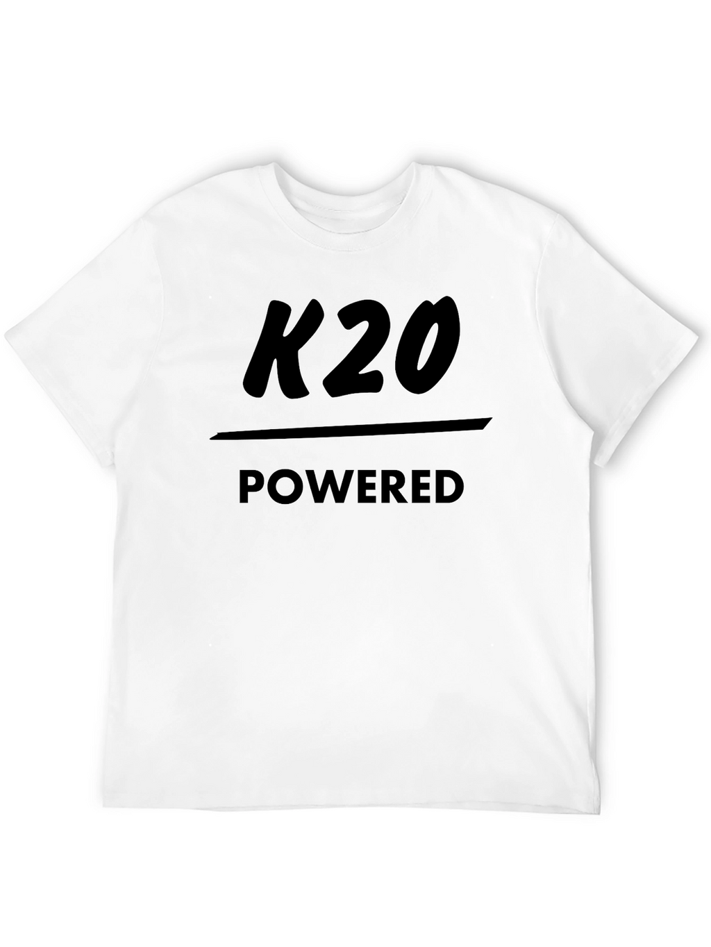 K20 Powered Black T-Shirt - Engine Enthusiast Apparel