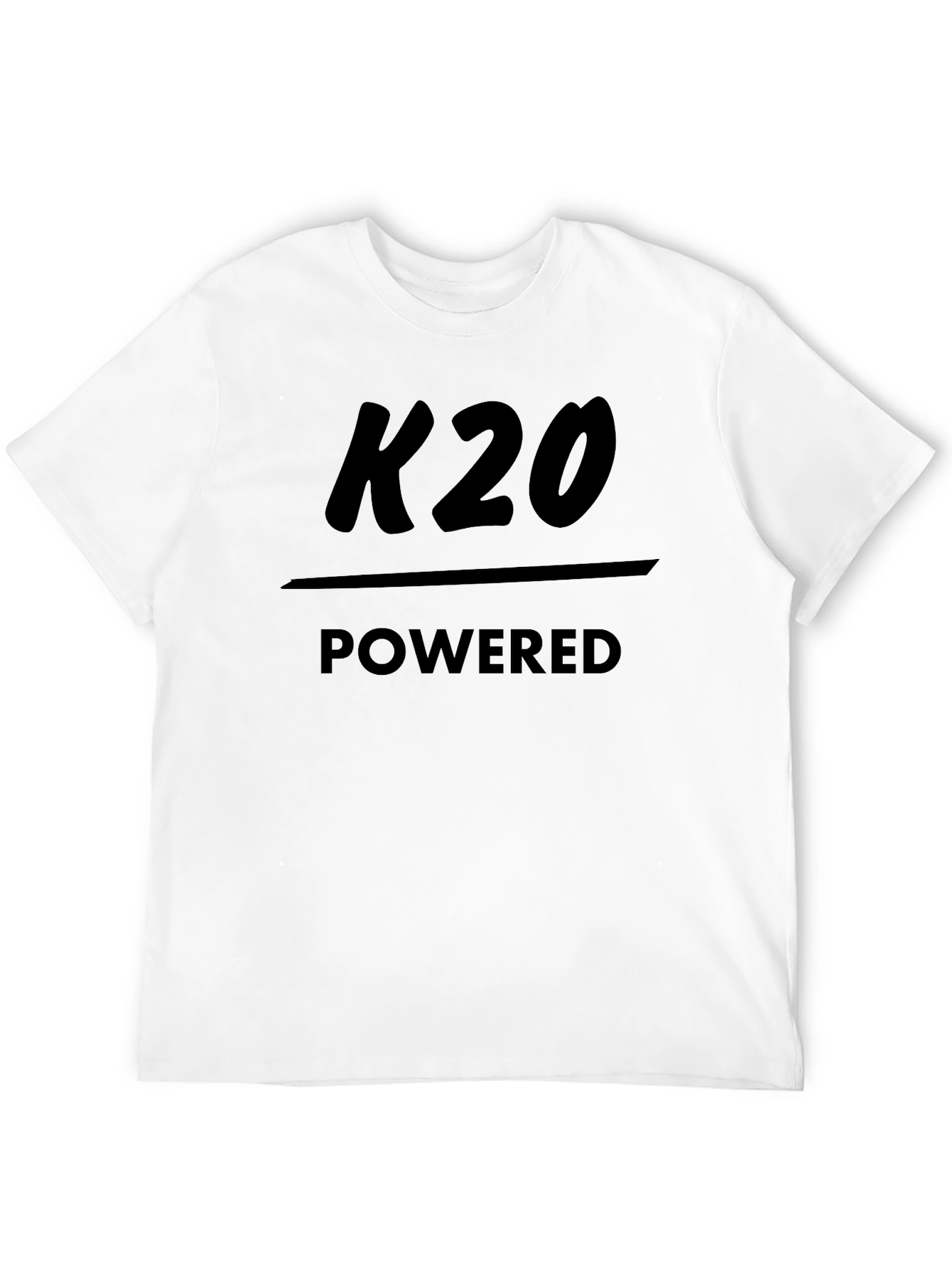 K20 Powered Black T-Shirt - Engine Enthusiast Apparel