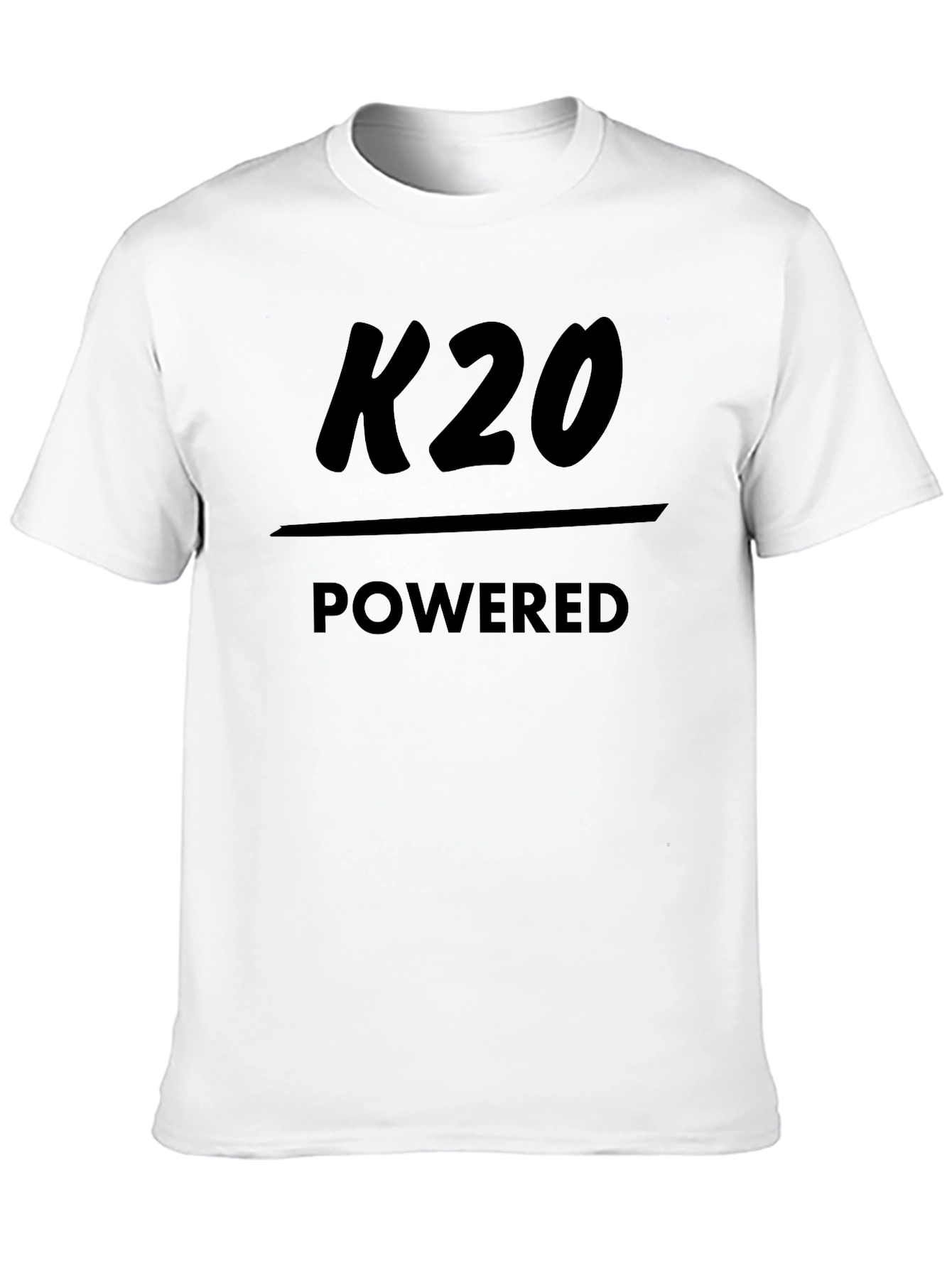K20 Powered Black T-Shirt - Engine Enthusiast Apparel