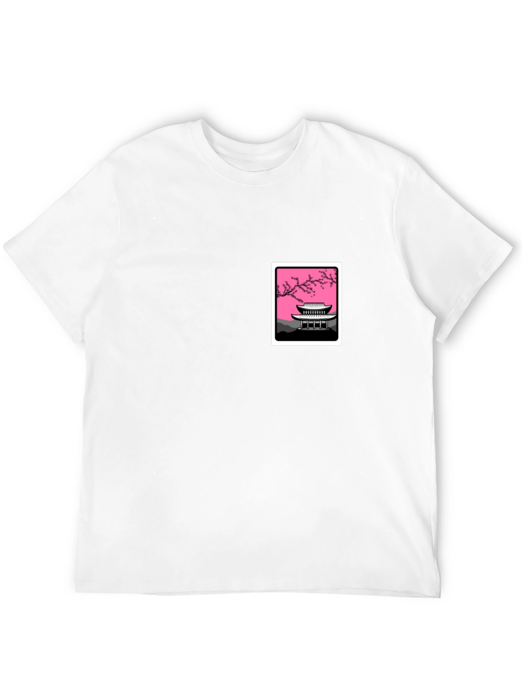 Graphic Tee - Asian Temple Blossom Design