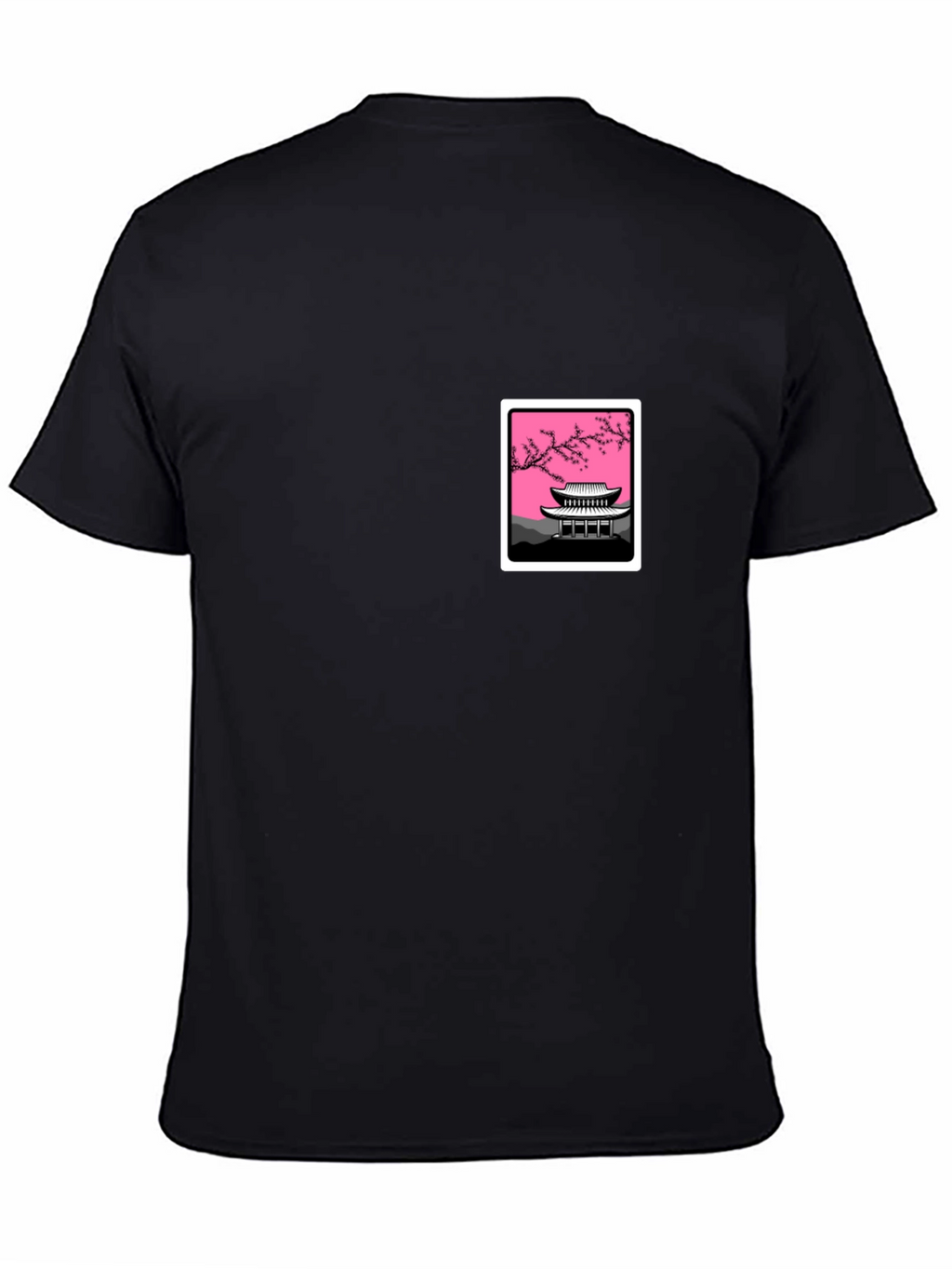 Graphic Tee - Asian Temple Blossom Design