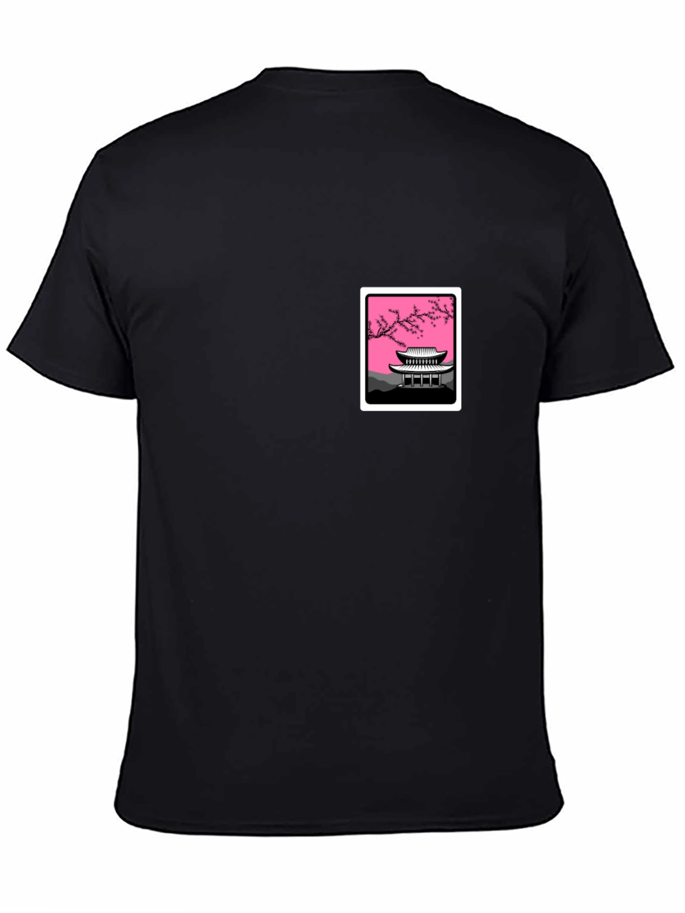 Graphic Tee - Asian Temple Blossom Design