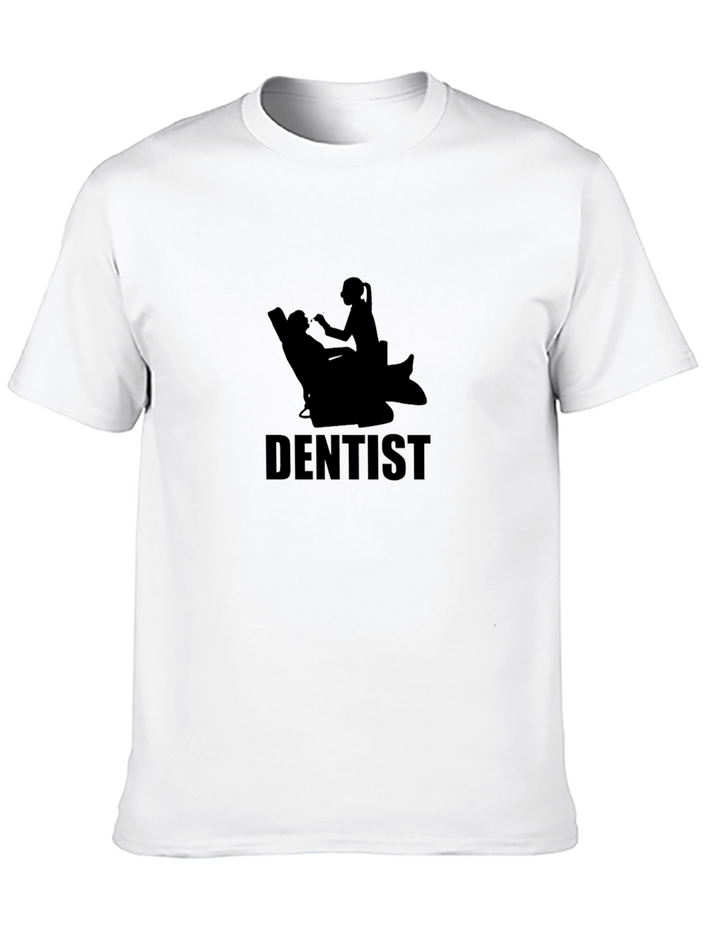 Dentist Tee - Silhouette Design Black Cotton