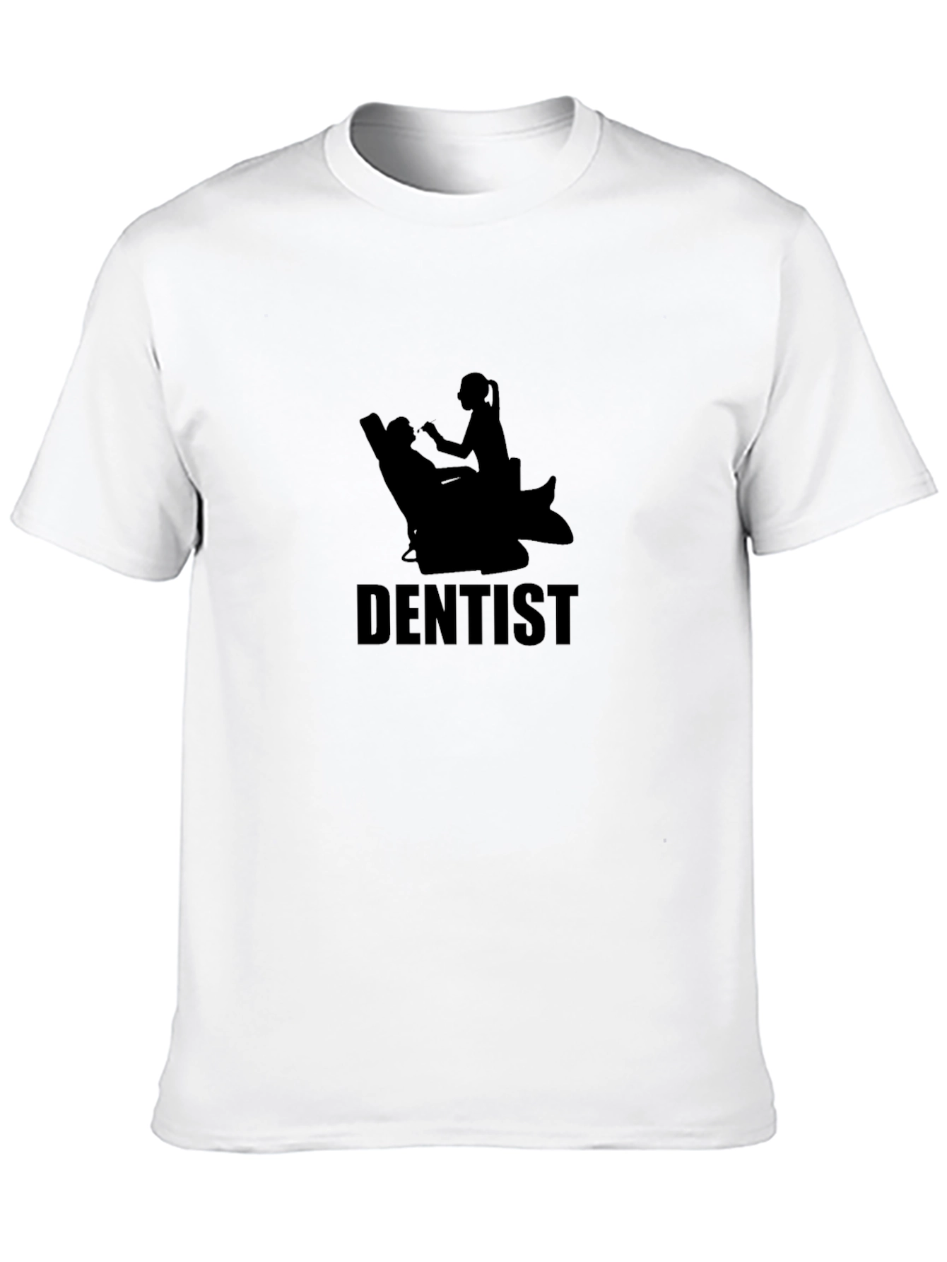 Dentist Tee - Silhouette Design Black Cotton