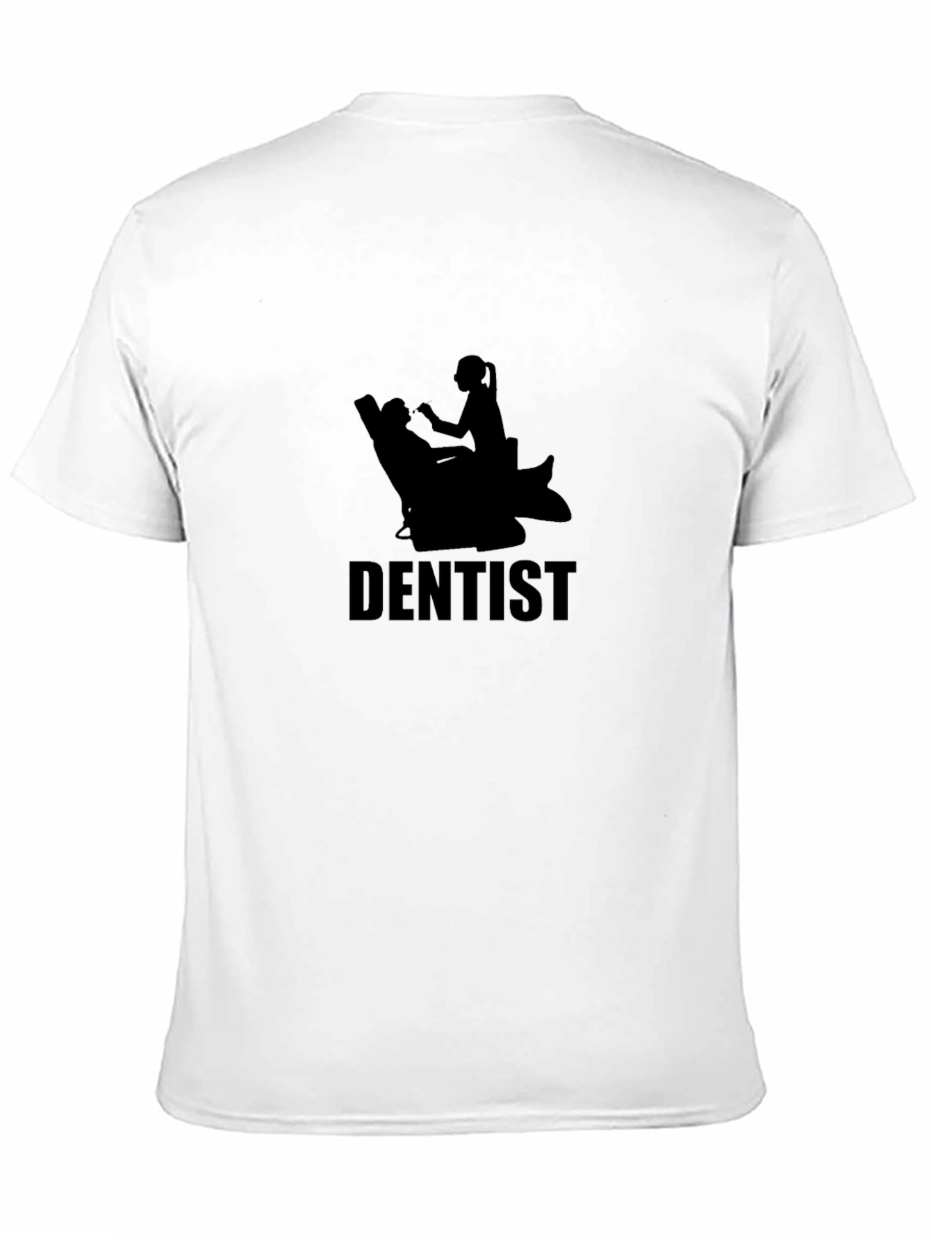 Dentist Tee - Silhouette Design Black Cotton