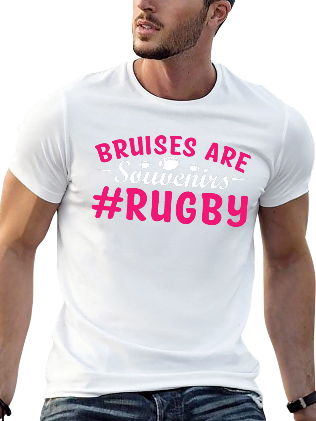 Bruises Are Souvenirs Rugby Graphic T-Shirt